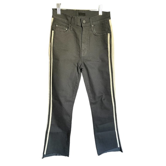 Mother Womens The Insider Crop Step Fray Jeans Guilty Racer High Rise Size 25 - Picture 2 of 9